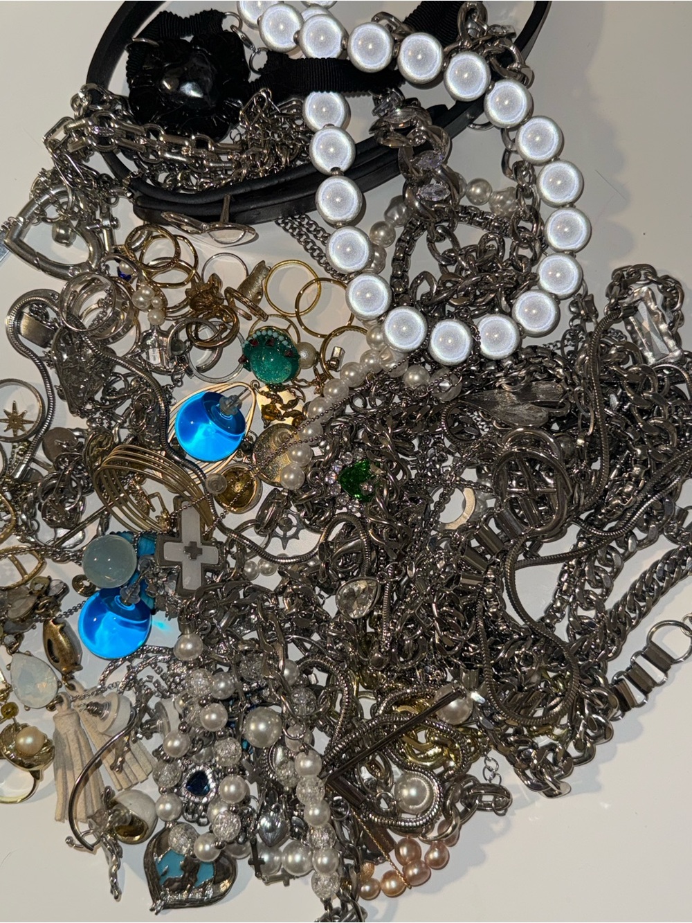 Large Mixed Costume Jewelry Lot – Necklaces, Earrings, Bracelets, Rings